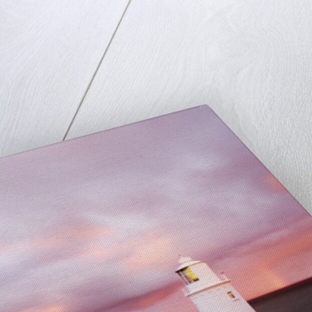 Lighthouse and Sunrise in Distance by Anonymous