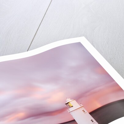 Lighthouse and Sunrise in Distance by Anonymous