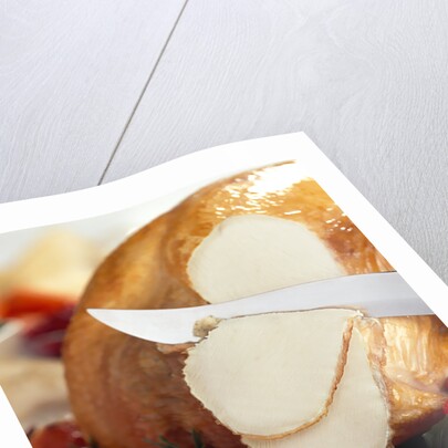 Carving White Meat of Roast Turkey by Anonymous
