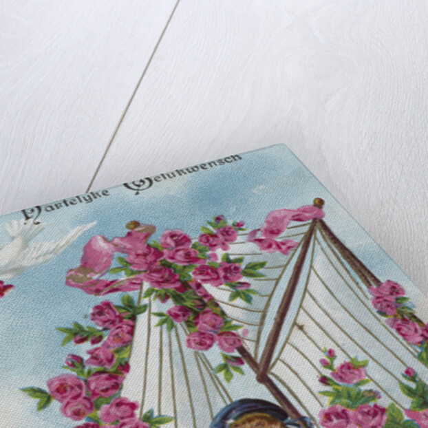 Best Wishes Postcard with a Boy Sailor by Anonymous