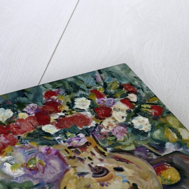 Still Life of Fruit and Flowers in a Vase by George Leslie Hunter