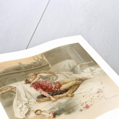 Illustration of Juliet Discovering Romeo's Body by Ludovico Marchetti