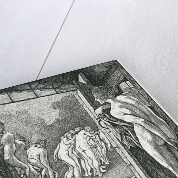 Illustration of Nude Women Near a Doorway by Laurence Housman