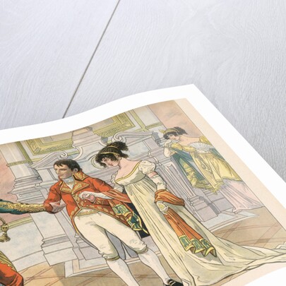 Illustration of Napoleon Offering Joachim Murat the Hand of His Sister Caroline by Jacques Onfroy de Breville