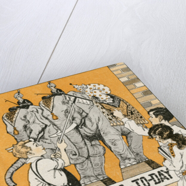 Putting up a Circus Poster by Marie Schubert