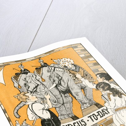 Putting up a Circus Poster by Marie Schubert