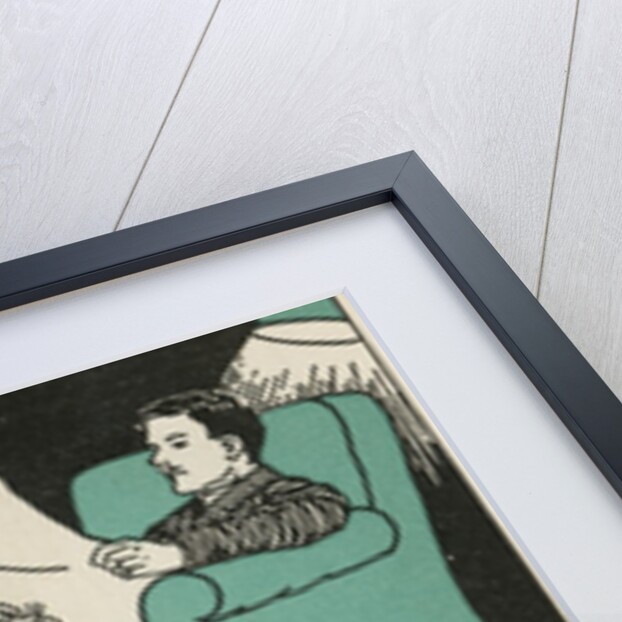 Illustration of a Family Relaxing at Home by Marguerite Davis