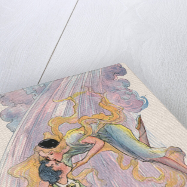 She Kissed Woot the Wanderer Lightly Upon his Forehead by John R. Neill