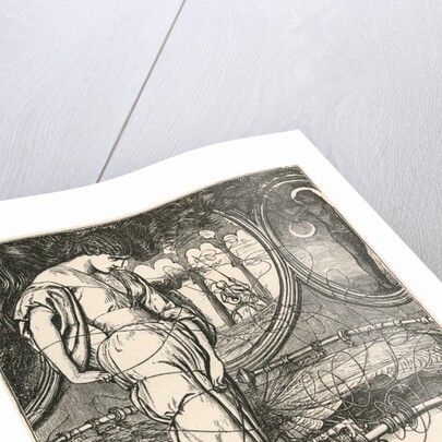 Illustration of the Lady of Shalott by William Holman Hunt