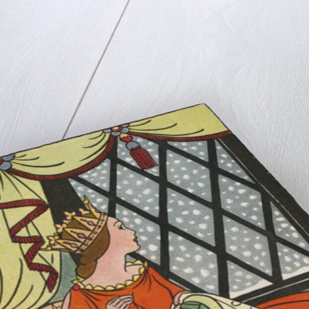 Book Illustration of the Queen in the Ebony Window by Bess Livings