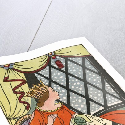 Book Illustration of the Queen in the Ebony Window by Bess Livings