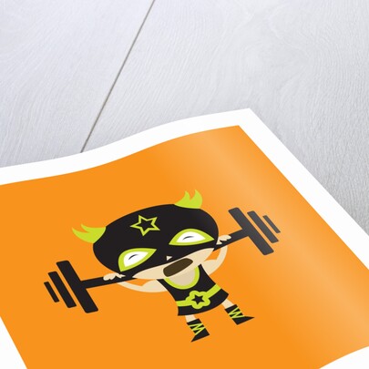 El Frijole Lifting Weights by Anonymous