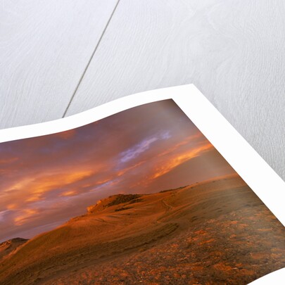 Oregon Buttes in Red Sunrise Glow by Anonymous