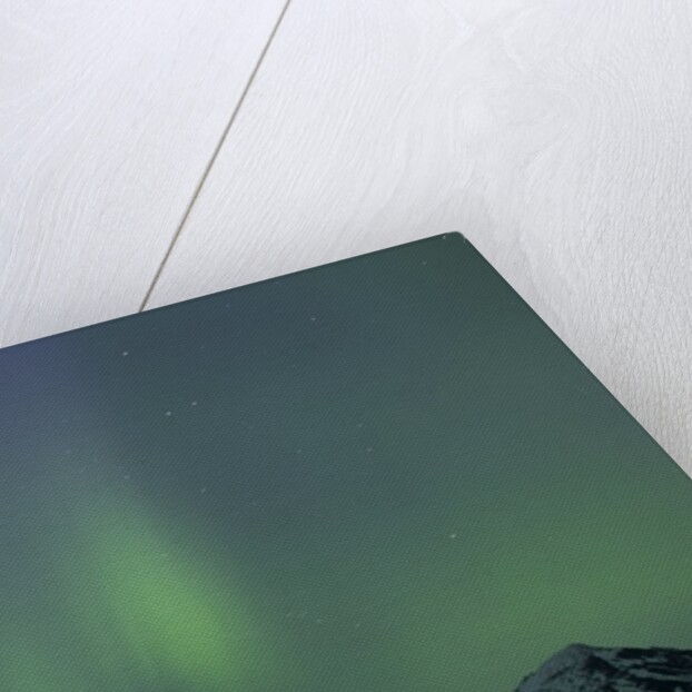 Aurora Borealis over Mountain Range by Anonymous