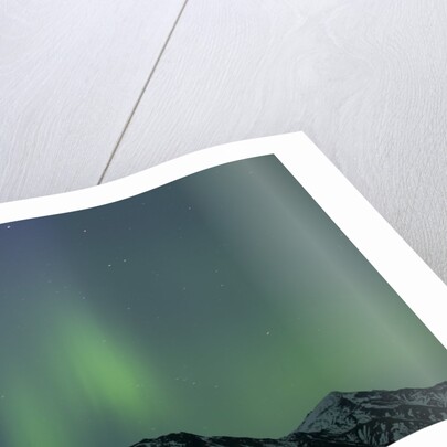 Aurora Borealis over Mountain Range by Anonymous