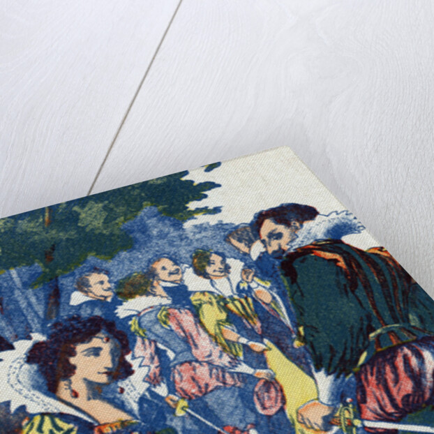 Illustration of a Courtier Walking Away from a Princess by Anonymous