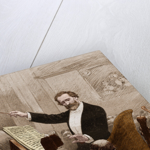 Illustration of Giuseppe Verdi Conducting in Paris by Anonymous