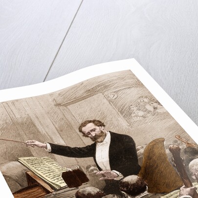 Illustration of Giuseppe Verdi Conducting in Paris by Anonymous