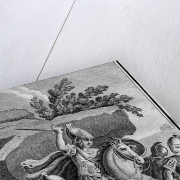 Illustration of Alcibiades Defending Socrates in a Fight by Anonymous