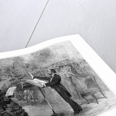 Illustration of Giuseppe Verdi Conducting a Performance of His Requiem Mass by Anonymous
