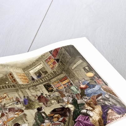 Illustration of a Bookstore in Paris by Anonymous