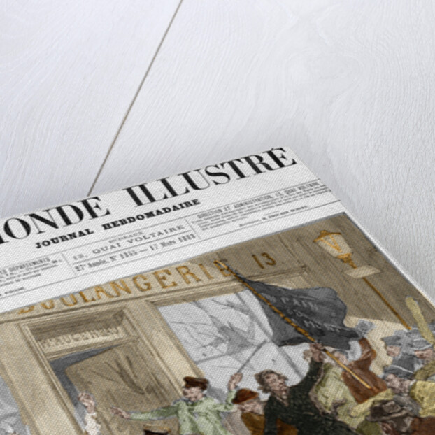 Illustration of Louise Michel Participating in an Unemployment Demonstration by Anonymous