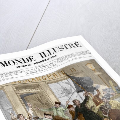 Illustration of Louise Michel Participating in an Unemployment Demonstration by Anonymous