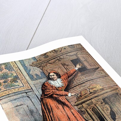 Illustration of Cardinal Mazarin Hiding a Jewelry Box by Anonymous