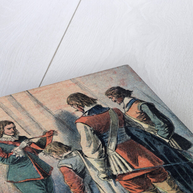 Illustration of King Charles Stuart Placing the Order of the Saint Esprit Around Winter's Neck by Anonymous