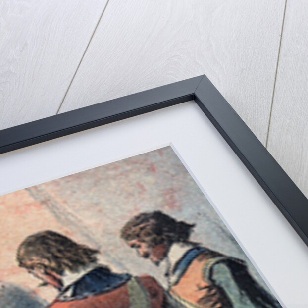 Illustration of King Charles Stuart Placing the Order of the Saint Esprit Around Winter's Neck by Anonymous