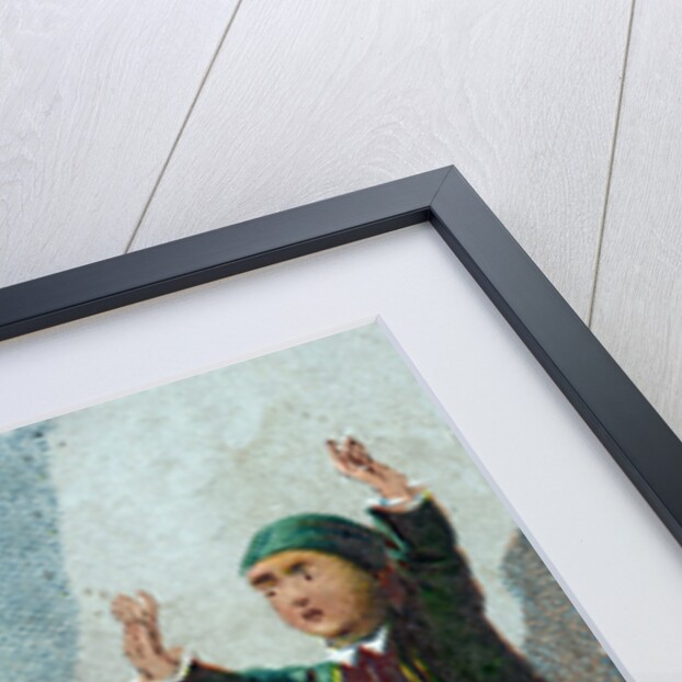 Illustration of Morgiana Stabbing the Diguised Captain of the Forty Thieves by Anonymous