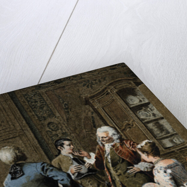 Illustration of a Scene at the Home of Monsieur G.M. by Maurice Leloir
