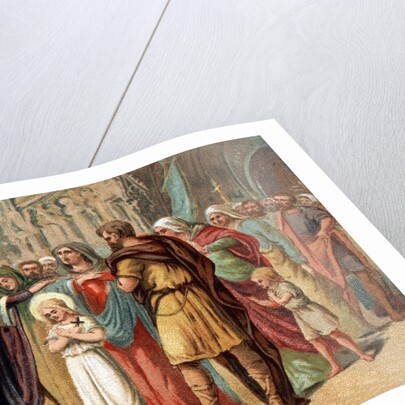 Illustration of Saint Genevieve with Saint Germain of Auxerre by Anonymous