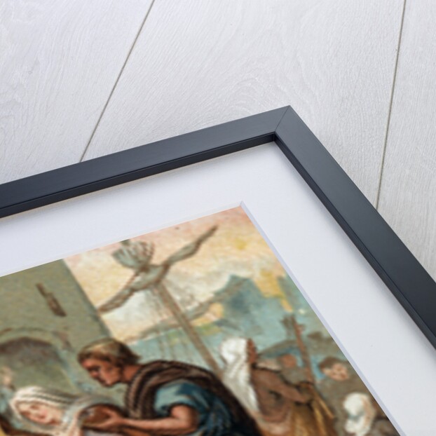 Illustration of Saint Genevieve Distributing Bread to the Hungry by Anonymous