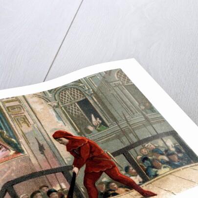 Illustration of King Philip IV Watching the Public Burning of a Papal Decree by Anonymous