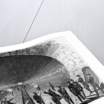 Illustration of Dignitaires Viewing the Main Sewer of Gare de Strasbourg by Anonymous