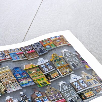 Refrigerator Magnets of Amsterdam Town Homes by Anonymous