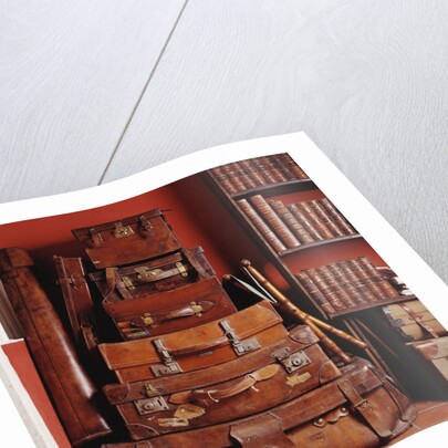 Stack of Antique Leather Suitcases by Anonymous