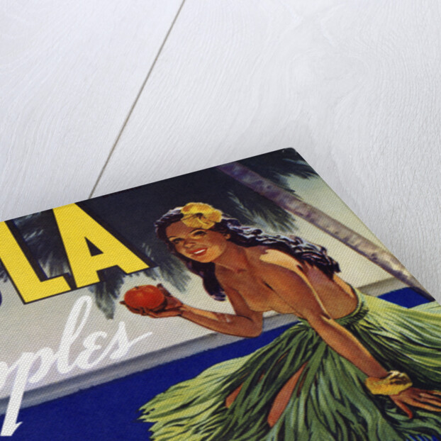 Hula Apples Fruit Crate Label by Anonymous