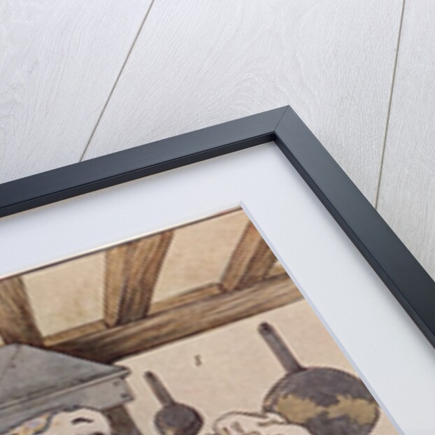 The Duchess Was Sitting on a Three-Legged Stool, Nursing a Baby Illustration by Milo Winter