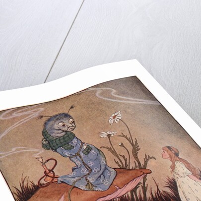 Illustration of Alice and the Caterpillar by Milo Winter