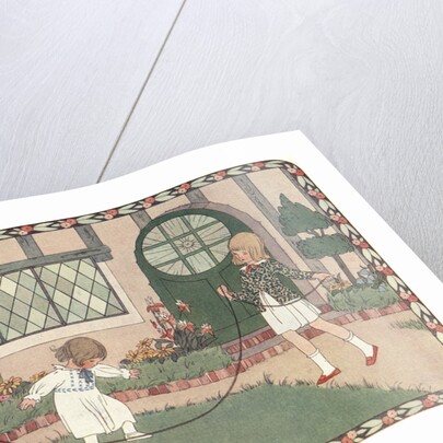 Illustration of Three Children Jumping Rope by Henriette Willebeek Le Mair