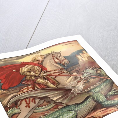 St. George and the Dragon Illustration by Anonymous