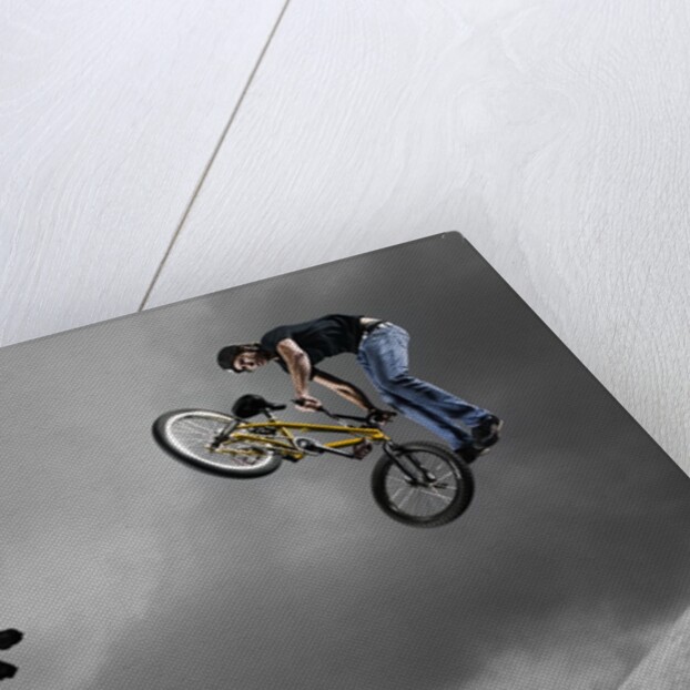 BMX Biker Performing Tricks by Anonymous