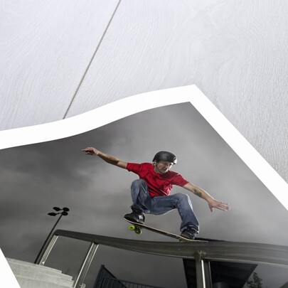 Skateboarder Performing Tricks by Anonymous