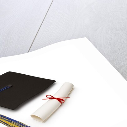 Mortarboard and Diploma by Anonymous