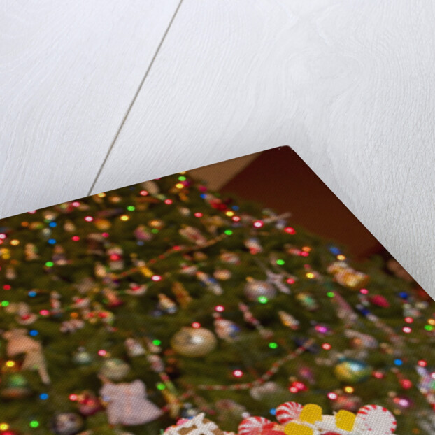 Gingerbread House and Christmas Tree by Anonymous