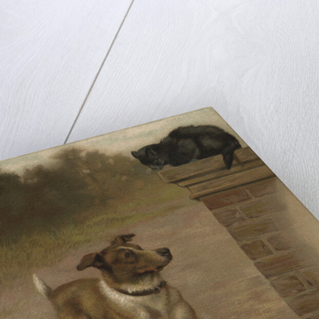 Illustration of a Dog and Cat by William Weekes