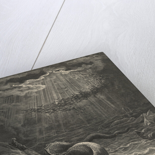 And Seems a Moving Land; and at His Gills Draws In, and at His Trunk Spouts Out, a Sea by Gustave Dore