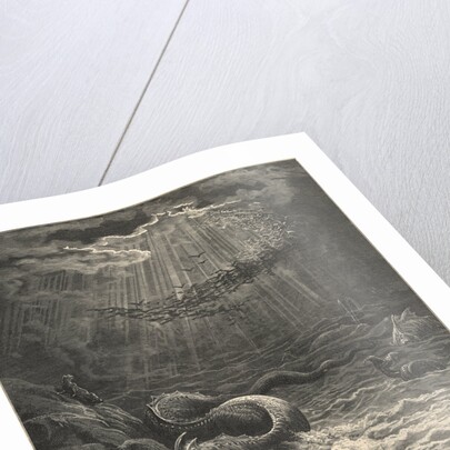 And Seems a Moving Land; and at His Gills Draws In, and at His Trunk Spouts Out, a Sea by Gustave Dore